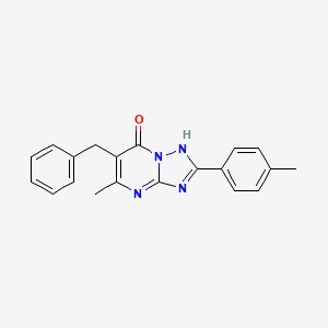 molecular formula C20H18N4O B11405728 6-benzyl-5-methyl-2-(4-methylphenyl)[1,2,4]triazolo[1,5-a]pyrimidin-7(4H)-one 