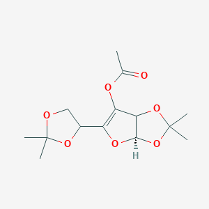 molecular formula C₁₄H₂₀O₇ B1140574 3-O-乙酰基-1,2:5,6-二-O-异丙基-α-D-赤藓糖呋喃-(3)-酮 CAS No. 14686-88-5
