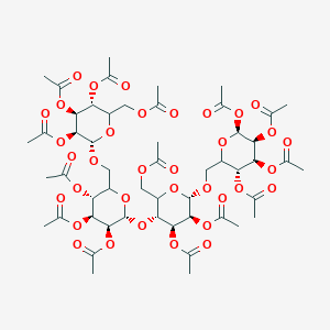 molecular formula C₅₂H₇₀O₃₅ B1140575 6-α-D-吡喃葡萄糖基麦芽三糖十四乙酸酯 CAS No. 852311-55-8
