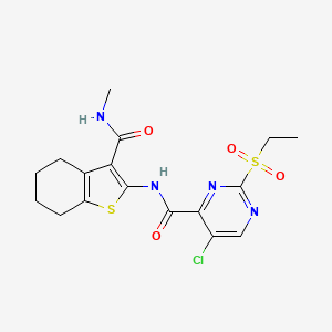 5-chloro-2-(ethylsulfonyl)-N-[3-(methylcarbamoyl)-4,5,6,7-tetrahydro-1-benzothiophen-2-yl]pyrimidine-4-carboxamide