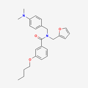 3-butoxy-N-[4-(dimethylamino)benzyl]-N-(furan-2-ylmethyl)benzamide