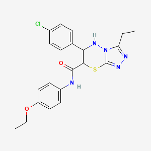 6-(4-chlorophenyl)-N-(4-ethoxyphenyl)-3-ethyl-6,7-dihydro-5H-[1,2,4]triazolo[3,4-b][1,3,4]thiadiazine-7-carboxamide