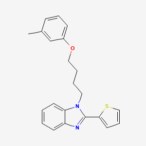 1-[4-(3-methylphenoxy)butyl]-2-(thiophen-2-yl)-1H-benzimidazole