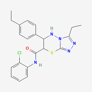 N-(2-chlorophenyl)-3-ethyl-6-(4-ethylphenyl)-6,7-dihydro-5H-[1,2,4]triazolo[3,4-b][1,3,4]thiadiazine-7-carboxamide