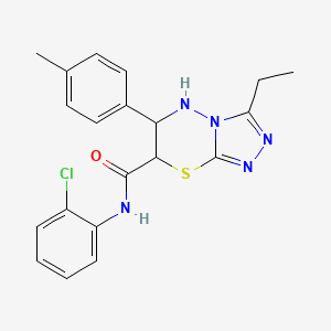 N-(2-chlorophenyl)-3-ethyl-6-(4-methylphenyl)-6,7-dihydro-5H-[1,2,4]triazolo[3,4-b][1,3,4]thiadiazine-7-carboxamide