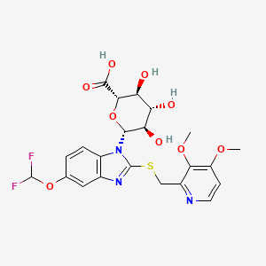 molecular formula C₂₂H₂₃F₂N₃O₉S B1140583 泮托拉唑硫化物-β-D-葡萄糖醛酸 CAS No. 867300-67-2
