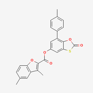 7-(4-Methylphenyl)-2-oxo-1,3-benzoxathiol-5-yl 3,5-dimethyl-1-benzofuran-2-carboxylate