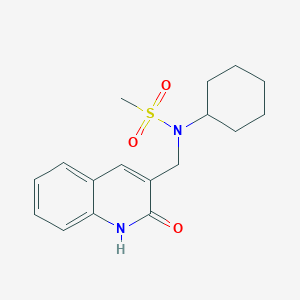 N-cyclohexyl-N-[(2-hydroxyquinolin-3-yl)methyl]methanesulfonamide