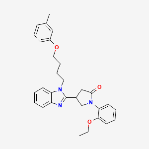 1-(2-ethoxyphenyl)-4-{1-[4-(3-methylphenoxy)butyl]-1H-benzimidazol-2-yl}pyrrolidin-2-one