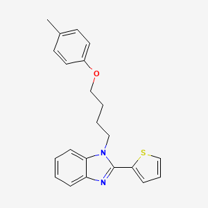 1-[4-(4-methylphenoxy)butyl]-2-(thiophen-2-yl)-1H-benzimidazole