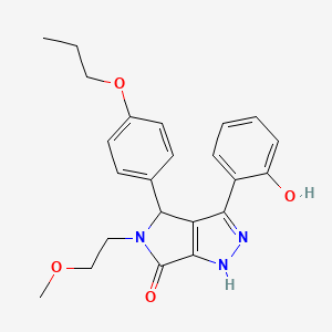 3-(2-hydroxyphenyl)-5-(2-methoxyethyl)-4-(4-propoxyphenyl)-4,5-dihydropyrrolo[3,4-c]pyrazol-6(1H)-one