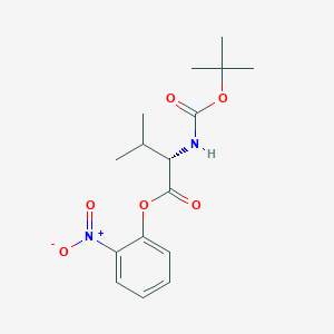 molecular formula C₁₆H₂₂N₂O₆ B1140588 N-Boc-L-缬氨酸-O-硝基苯酯 CAS No. 41120-72-3