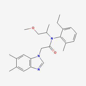 2-(5,6-dimethyl-1H-benzimidazol-1-yl)-N-(2-ethyl-6-methylphenyl)-N-(1-methoxypropan-2-yl)acetamide