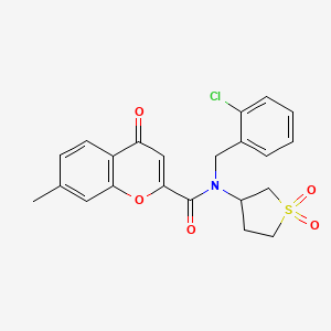 N-(2-chlorobenzyl)-N-(1,1-dioxidotetrahydrothiophen-3-yl)-7-methyl-4-oxo-4H-chromene-2-carboxamide