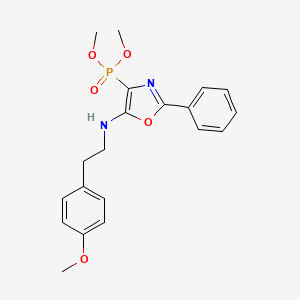 molecular formula C20H23N2O5P B11405930 Dimethyl (5-{[2-(4-methoxyphenyl)ethyl]amino}-2-phenyl-1,3-oxazol-4-yl)phosphonate 