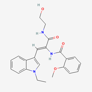 N-{(1Z)-1-(1-ethyl-1H-indol-3-yl)-3-[(2-hydroxyethyl)amino]-3-oxoprop-1-en-2-yl}-2-methoxybenzamide