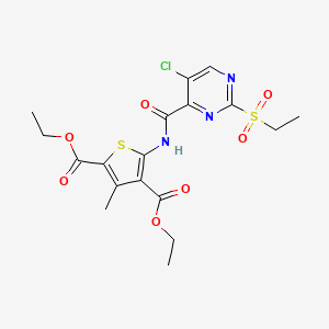 Diethyl 5-({[5-chloro-2-(ethylsulfonyl)pyrimidin-4-yl]carbonyl}amino)-3-methylthiophene-2,4-dicarboxylate