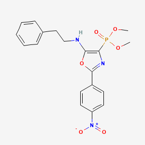 Dimethyl [2-(4-nitrophenyl)-5-[(2-phenylethyl)amino]-1,3-oxazol-4-YL]phosphonate