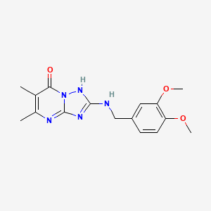 2-[(3,4-Dimethoxybenzyl)amino]-5,6-dimethyl[1,2,4]triazolo[1,5-a]pyrimidin-7-ol