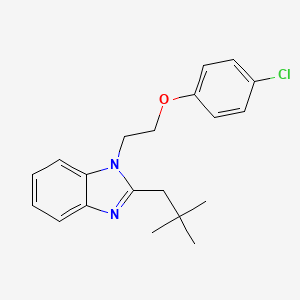 1H-1,3-Benzimidazole, 1-[2-(4-chlorophenoxy)ethyl]-2-(2,2-dimethylpropyl)-