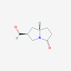 molecular formula C8H11NO2 B1140599 (2S,7AS)-5-oxohexahydro-1H-pyrrolizine-2-carbaldehyde CAS No. 100447-28-7