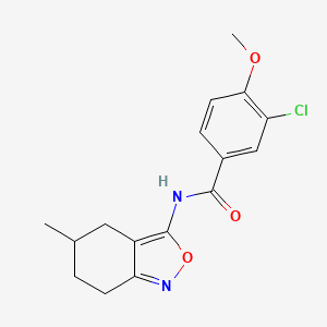 3-chloro-4-methoxy-N-(5-methyl-4,5,6,7-tetrahydro-2,1-benzoxazol-3-yl)benzamide