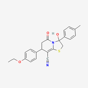 7-(4-ethoxyphenyl)-3-hydroxy-3-(4-methylphenyl)-5-oxo-2,3,6,7-tetrahydro-5H-[1,3]thiazolo[3,2-a]pyridine-8-carbonitrile