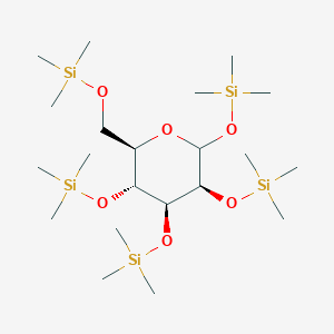 molecular formula C₂₁H₅₂O₆Si₅ B1140603 D-Mannopyranose, 1,2,3,4,6-pentakis-O-(trimethylsilyl)- CAS No. 55529-69-6