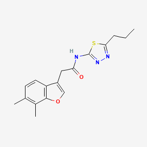 2-(6,7-dimethyl-1-benzofuran-3-yl)-N-(5-propyl-1,3,4-thiadiazol-2-yl)acetamide