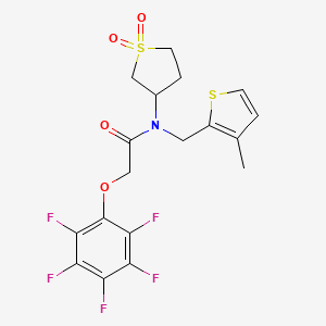 N-(1,1-dioxidotetrahydrothiophen-3-yl)-N-[(3-methylthiophen-2-yl)methyl]-2-(pentafluorophenoxy)acetamide