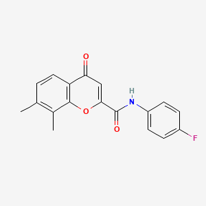 N-(4-fluorophenyl)-7,8-dimethyl-4-oxo-4H-chromene-2-carboxamide