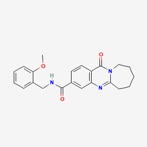 N-(2-methoxybenzyl)-12-oxo-6,7,8,9,10,12-hexahydroazepino[2,1-b]quinazoline-3-carboxamide