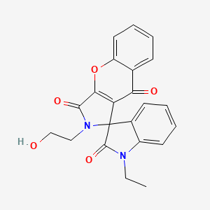 1'-ethyl-2-(2-hydroxyethyl)-2H-spiro[chromeno[2,3-c]pyrrole-1,3'-indole]-2',3,9(1'H)-trione