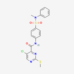 5-chloro-N-{4-[methyl(phenyl)sulfamoyl]phenyl}-2-(methylsulfanyl)pyrimidine-4-carboxamide