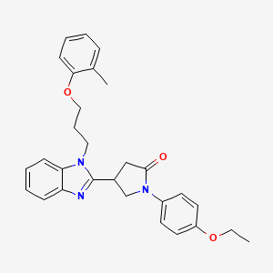 1-(4-ethoxyphenyl)-4-{1-[3-(2-methylphenoxy)propyl]-1H-benzimidazol-2-yl}pyrrolidin-2-one