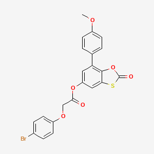 molecular formula C22H15BrO6S B11406107 7-(4-Methoxyphenyl)-2-oxo-1,3-benzoxathiol-5-yl (4-bromophenoxy)acetate 