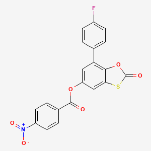 7-(4-Fluorophenyl)-2-oxo-1,3-benzoxathiol-5-yl 4-nitrobenzoate