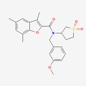 N-(1,1-dioxidotetrahydrothiophen-3-yl)-N-(3-methoxybenzyl)-3,5,7-trimethyl-1-benzofuran-2-carboxamide