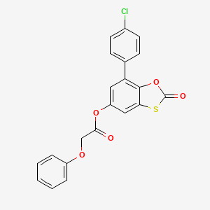 7-(4-Chlorophenyl)-2-oxo-1,3-benzoxathiol-5-yl phenoxyacetate