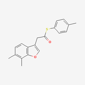 S-(4-methylphenyl) (6,7-dimethyl-1-benzofuran-3-yl)ethanethioate