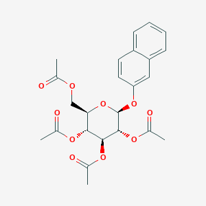 molecular formula C₂₄H₂₆O₁₀ B1140614 [(2R,3R,4S,5R,6S)-3,4,5-triacetyloxy-6-naphthalen-2-yloxyoxan-2-yl]methyl acetate CAS No. 14581-89-6