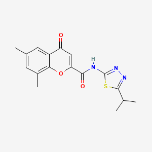 6,8-dimethyl-4-oxo-N-[(2Z)-5-(propan-2-yl)-1,3,4-thiadiazol-2(3H)-ylidene]-4H-chromene-2-carboxamide