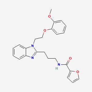 N-(3-{1-[2-(2-methoxyphenoxy)ethyl]-1H-benzimidazol-2-yl}propyl)furan-2-carboxamide