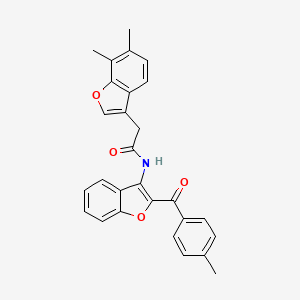 2-(6,7-dimethyl-1-benzofuran-3-yl)-N-[2-(4-methylbenzoyl)-1-benzofuran-3-yl]acetamide