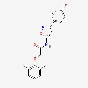 molecular formula C19H17FN2O3 B11406162 2-(2,6-dimethylphenoxy)-N-[3-(4-fluorophenyl)-1,2-oxazol-5-yl]acetamide 