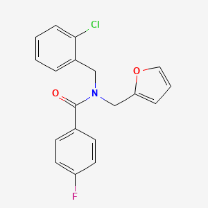 N-(2-chlorobenzyl)-4-fluoro-N-(furan-2-ylmethyl)benzamide