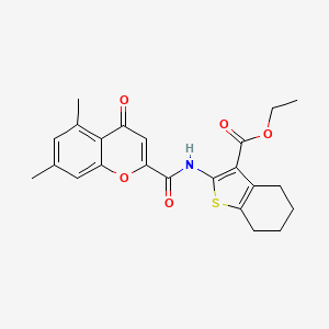 ethyl 2-{[(5,7-dimethyl-4-oxo-4H-chromen-2-yl)carbonyl]amino}-4,5,6,7-tetrahydro-1-benzothiophene-3-carboxylate