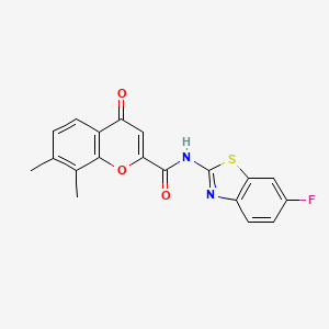 N-(6-fluoro-1,3-benzothiazol-2-yl)-7,8-dimethyl-4-oxo-4H-chromene-2-carboxamide