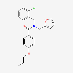 N-(2-chlorobenzyl)-N-(furan-2-ylmethyl)-4-propoxybenzamide