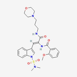 (2Z)-3-[1-(Dimethylsulfamoyl)-1H-indol-3-YL]-2-[(2-methoxyphenyl)formamido]-N-[3-(morpholin-4-YL)propyl]prop-2-enamide